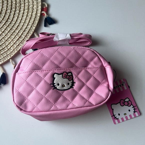 Hello Kitty Handbags - Hello Kitty Quilted Crossbody Bag Pink NWT